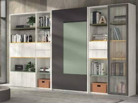 LIBRERIA CON CAMA ABATIBLE VERTICAL